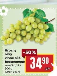 Hrozny bílé bezsemenné