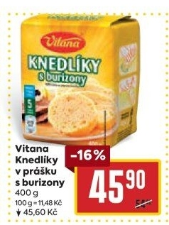 Knedlíky v prášku s burizony Vitana
