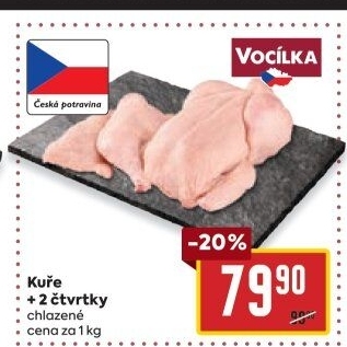 Kuře + 2 čtvrtky Vocílka