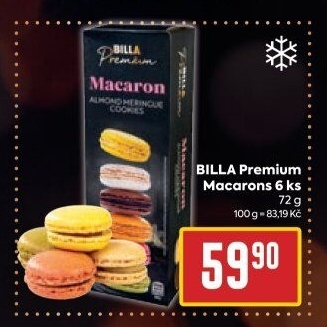 Makronky mražené Premium Billa