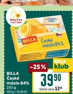 Máslo Billa