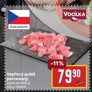 Maso na guláš vepřové Vocílka