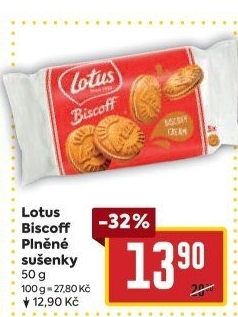 Sušenky sandwich Biscoff Lotus