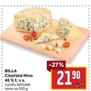Sýr Niva císařská 45% Billa