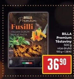 Těstoviny Premium Billa