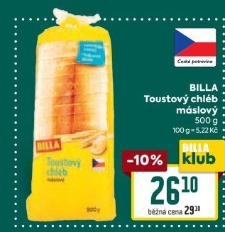 Toustový chléb Billa