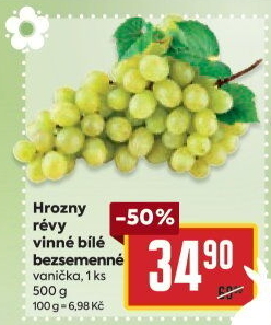 Hrozny bílé bezsemenné