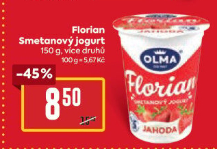 Jogurt smetanový Florian Olma