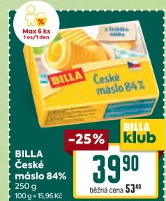 Máslo Billa