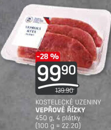 Řízky vepřové Kostelecké uzeniny