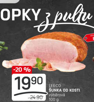 Šunka od kosti výběrová LE&amp