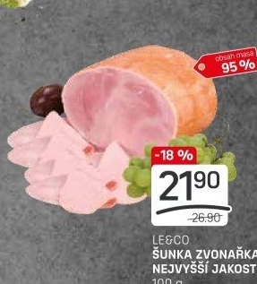 Šunka Zvonařka nejvyšší jakosti LE&amp