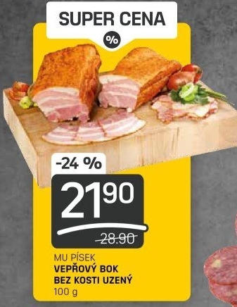 Vepřový bok uzený bez kosti Maso uzeniny Písek