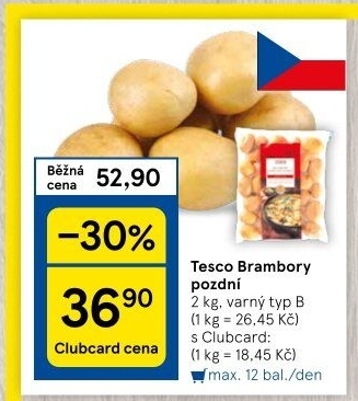 Brambory konzumní pozdní Tesco