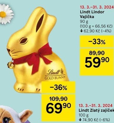Čokoládový zajíc Lindt