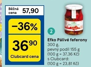Feferony pálivé Efko