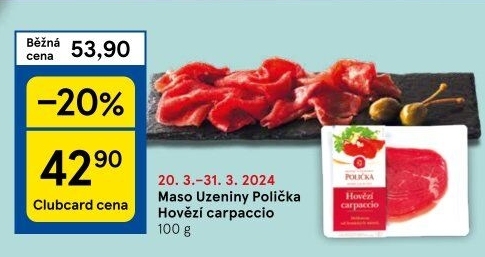 Hovězí Carpaccio Maso uzeniny Polička