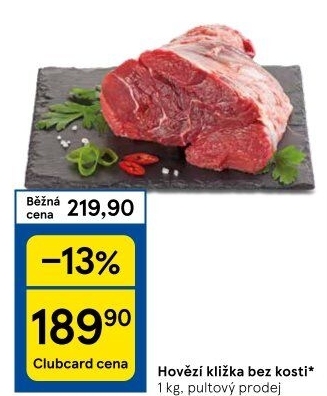 Hovězí přední bez kosti - kližka