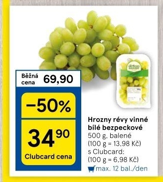 Hrozny bílé bezsemenné The Grower'