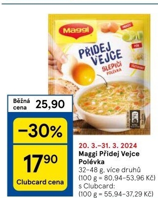 Instantní polévka Přidej vejce Maggi