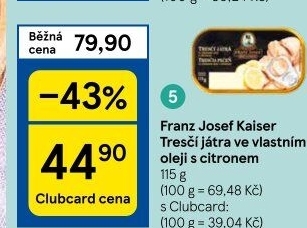 Játra tresčí v oleji Exclusive Franz Josef Kaiser