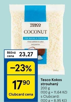 Kokos strouhaný Tesco