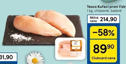 Kuřecí prsní řízky Tesco