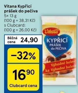 Kypřicí prášek do pečiva Vitana