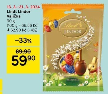 Minivajíčka Lindor Lindt