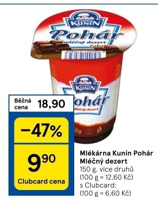 Mléčný Pohár Mlékárna Kunín
