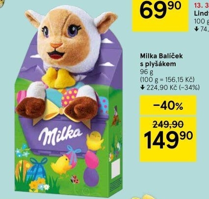 Sladkosti s plyšákem Milka
