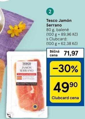 Šunka Jamón Serrano Tesco