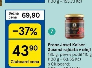 Sušená rajčata v oleji Exclusive Franz Josef Kaiser