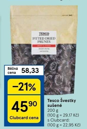 Švestky sušené Tesco
