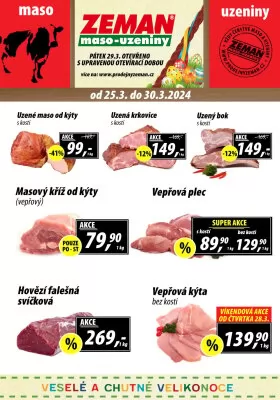 akční leták ZEMAN maso - uzeniny 25.3.2024-30.3.2024