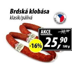 Brdská klobása pálivá Maso Příbram