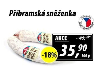 Klobása Příbramská sněženka Maso Příbram