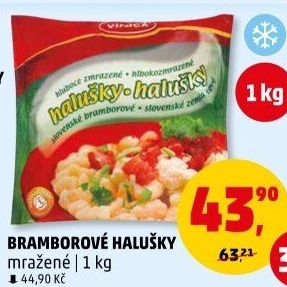 Halušky bramborové mražené Vinica