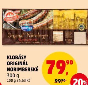 Norimberská klobása original Kupfer