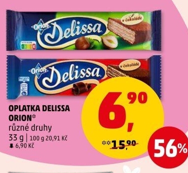 Oplatky celomáčené Delissa Orion
