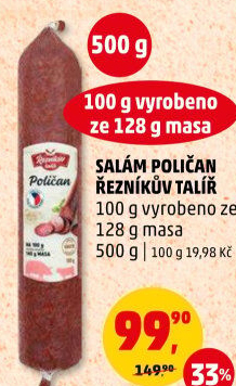 Salám Poličan Řezníkův talíř