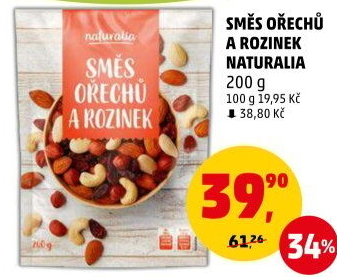 Směs sušeného ovoce a ořechů Naturalia