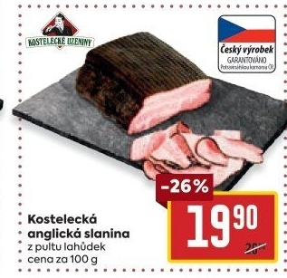 Anglická slanina Kostelecké uzeniny