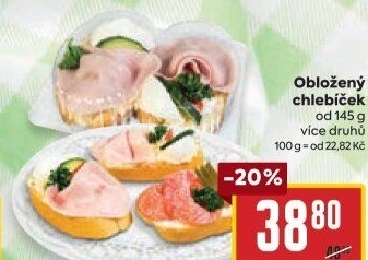 Obložený chlebíček