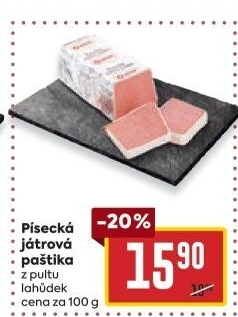 Paštika játrová písecká Maso uzeniny Písek