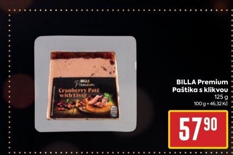 Paštika s brusinkami Billa Premium