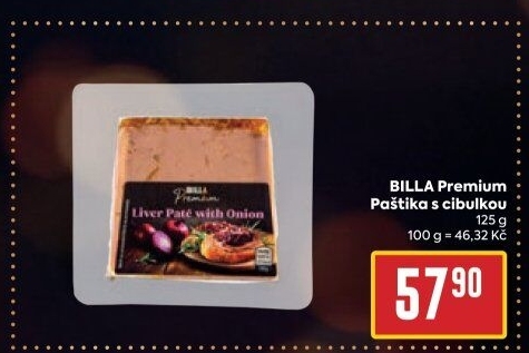 Paštika s cibulkou Billa Premium