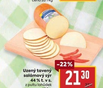 Sýr uzený salámový 44% Jihočeský Madeta