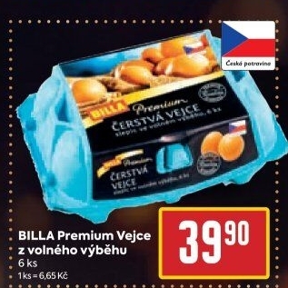 Vejce z volného výběhu Billa Premium