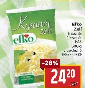 Zelí bílé kysané Efko